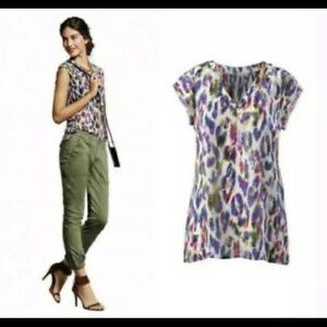 CAbi Plume multi color top style 5027 , Size Small